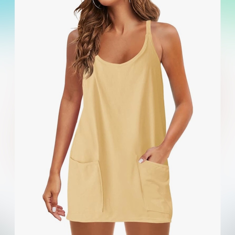 Yellow Athleisure Mini Dress